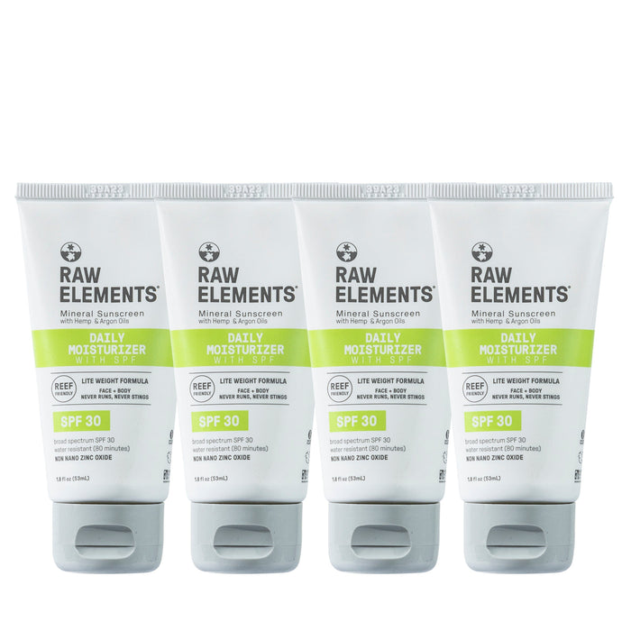 Raw Elements Daily Moisturizer Bio-Resin Tube Spf 30 - 4 Pack