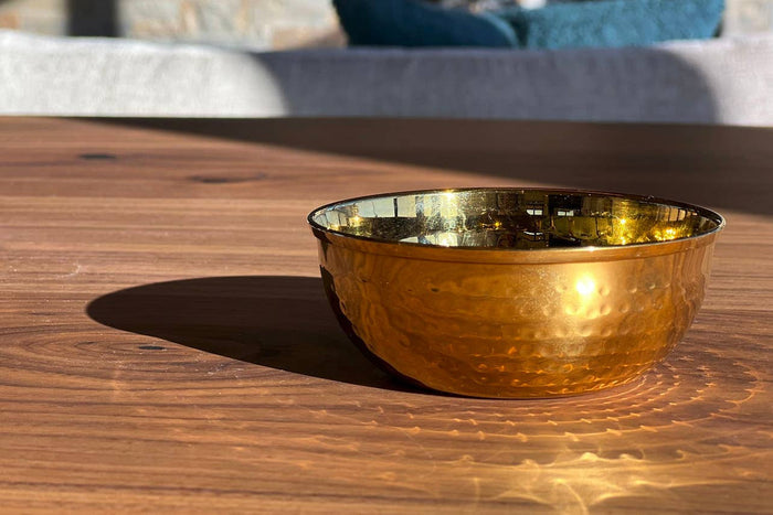Dal Serving Bowl - Hammered Stainless Steel