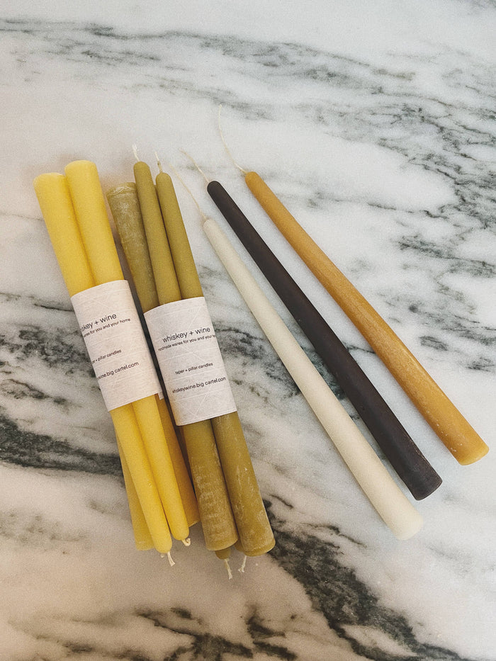 dinner table taper candles: Black 7" Set of 2