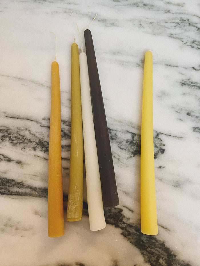 dinner table taper candles: Black 7" Set of 2
