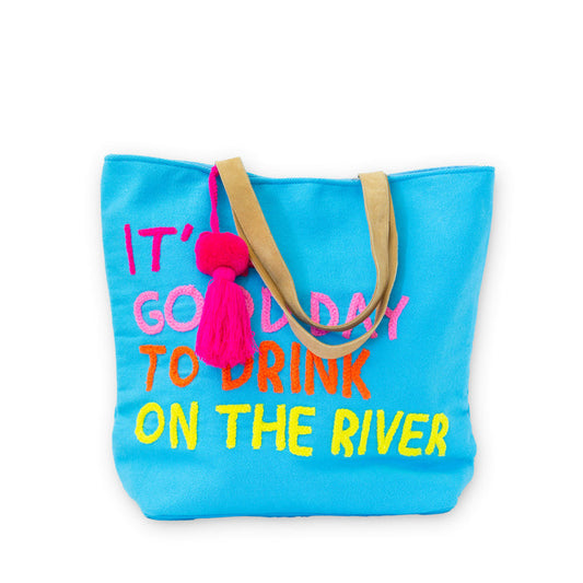 Drink on the River Tote Bag