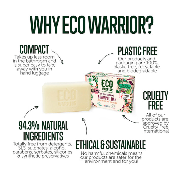 Eco Warrior Dry, Curly & Afro Hair Shampoo Bar 100g