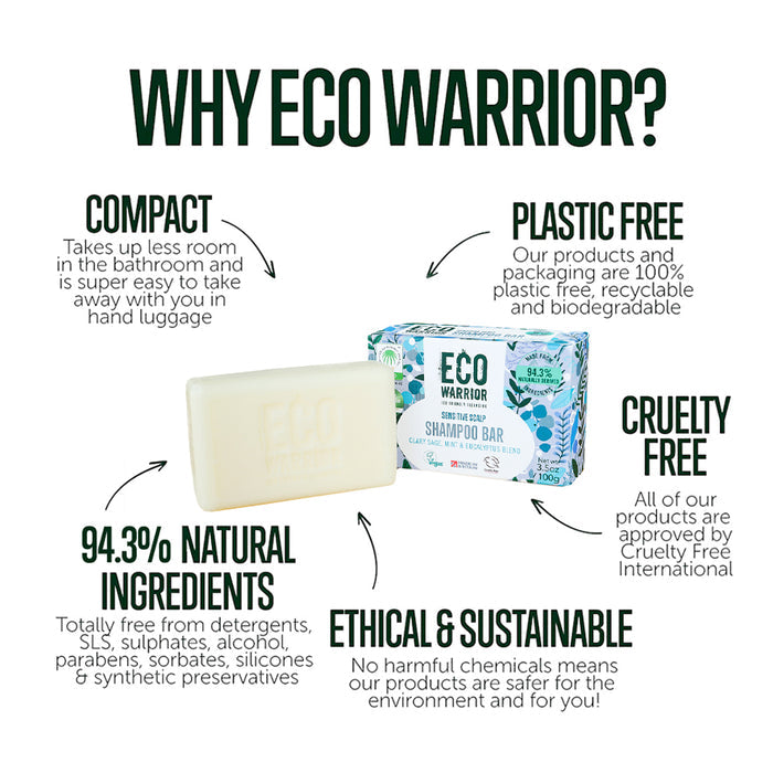Eco Warrior Sensitive Scalp Shampoo Bar 100g