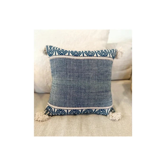 Elegant Blue Lao Pillow 15x15 with insert