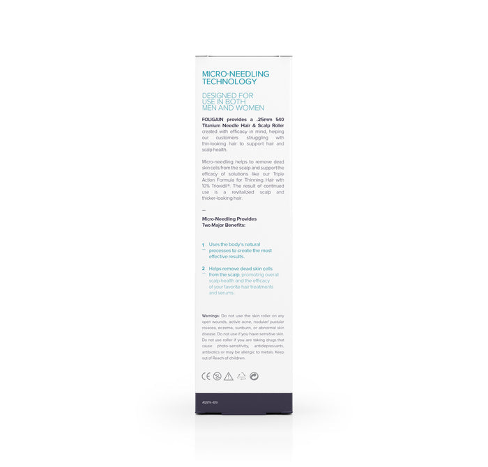 FOLIGAIN Hair & Scalp Roller 0.25 Titanium Needles - FOLIGAIN