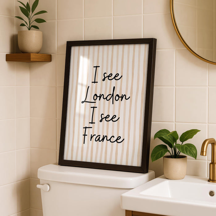 Funny Bathroom Wall Art Set of 6, Beige Retro Peach Sweet Cheeks Prints, Guest Check Quote Decor, Funny Goose Nice Bum Printable Art DIGITAL