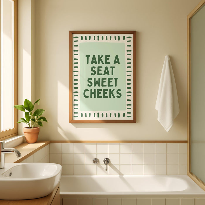 Funny Bathroom Wall Art Set, Goose Bathroom Decor, Green Bathroom Prints, Farmhouse Bathroom Wall Decor, Humorous Toilet Wall Art Set