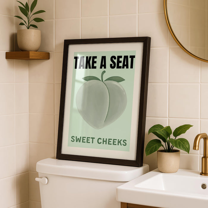 Funny Bathroom Wall Art Set of 3, Nice Bum Goose Print, Take a Seat Peach Poster, Shower Karaoke Tickets, Quirky Toilet Decor, DIGITAL