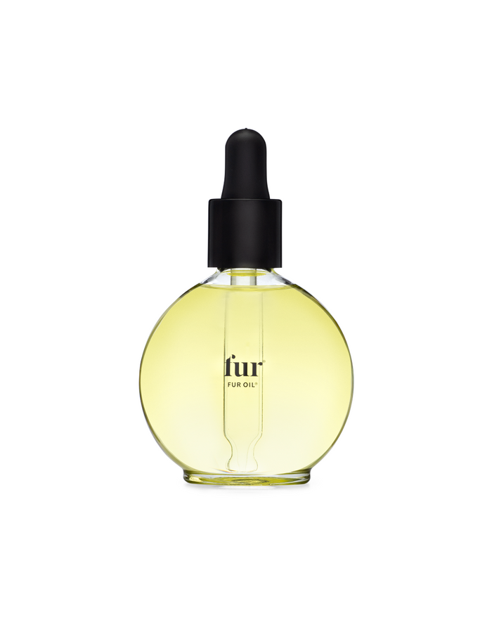 Clear glass bottle black plastic dropper Fur body oil prevent ingrown hair Dermal Essentials Medical Grade Skincare