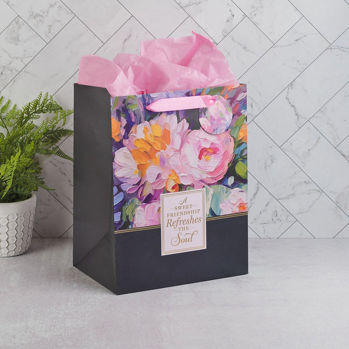 Gift Bag Lg Portrait Sweet Friendship