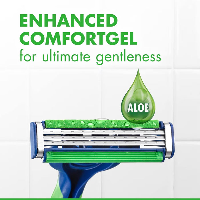 Gillette Sensor3 Men’s Disposable Razors Blue - 4 Ct - 12 Pack