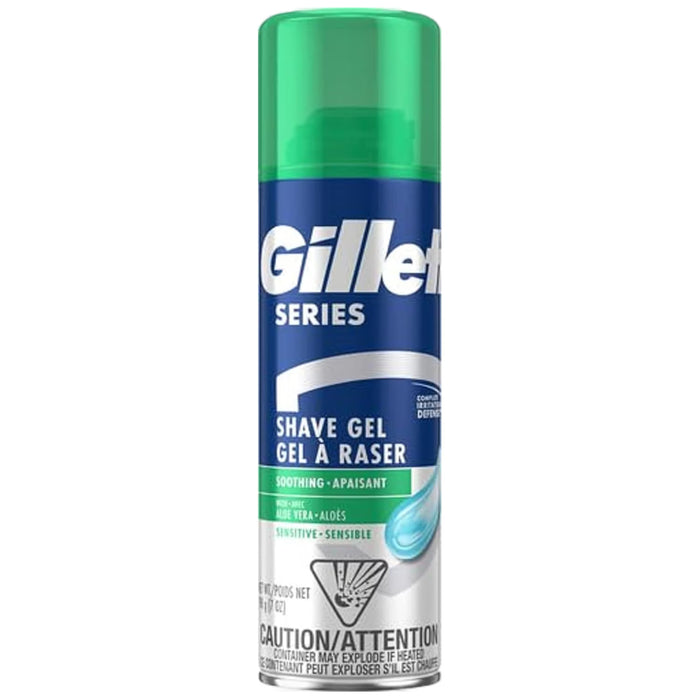 Gillette Series Sensitive Skin Shave Gel with Aloe - 7 oz - 12 Pack