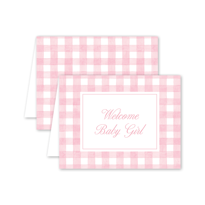 Gingham Baby Pink