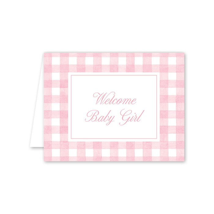 Gingham Baby Pink