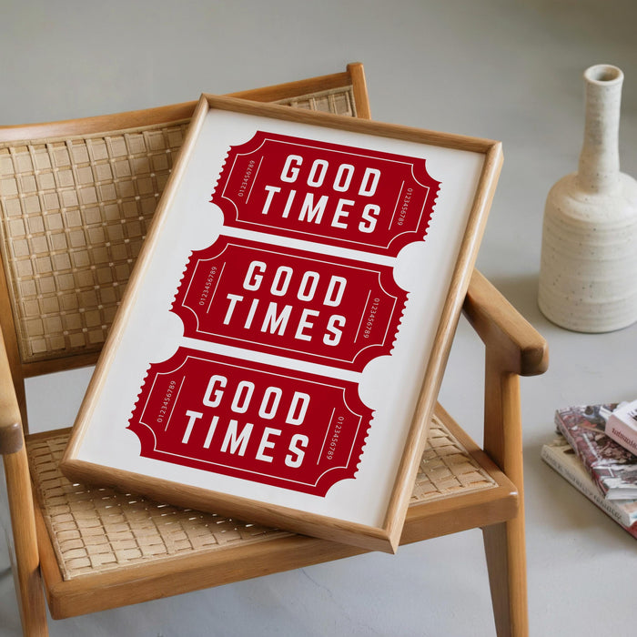 Good Times Wall Art Set, Playing Card Quote Print, Ace of Spades Poster, Red Lips Art, Modern Bar Decor, Romantic Statement Prints
