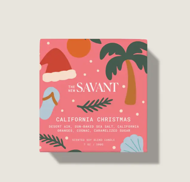 Gourmand + Marine - Soy Blend - California Christmas Candle: 7oz. Standard Size