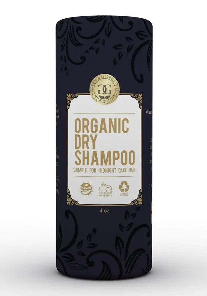 Green and Gorgeous Organics - Organic Natural Dry Shampoo Powder for DARK HAIR, 4 oz