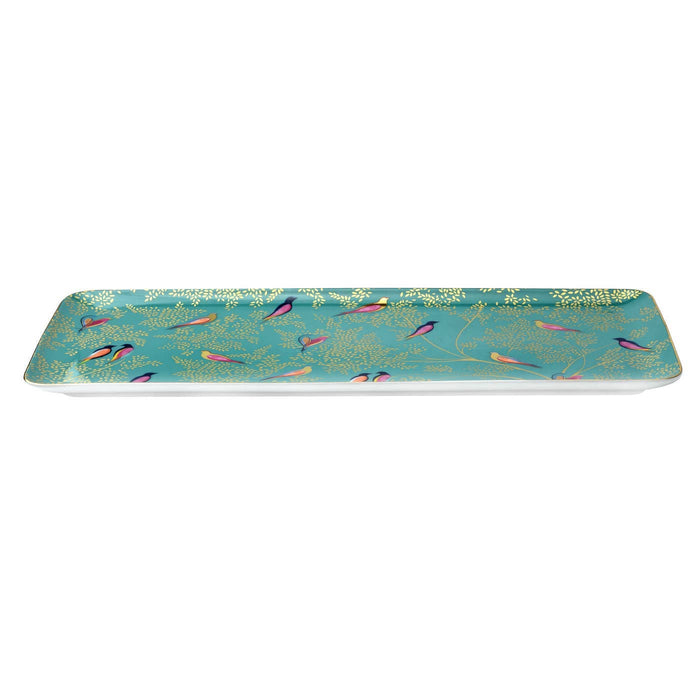 Green Sandwich Tray Chelsea Collection: Fine China  with 22ct gold