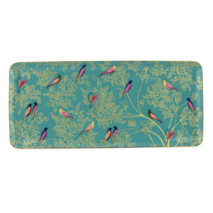 Green Sandwich Tray Chelsea Collection: Fine China  with 22ct gold