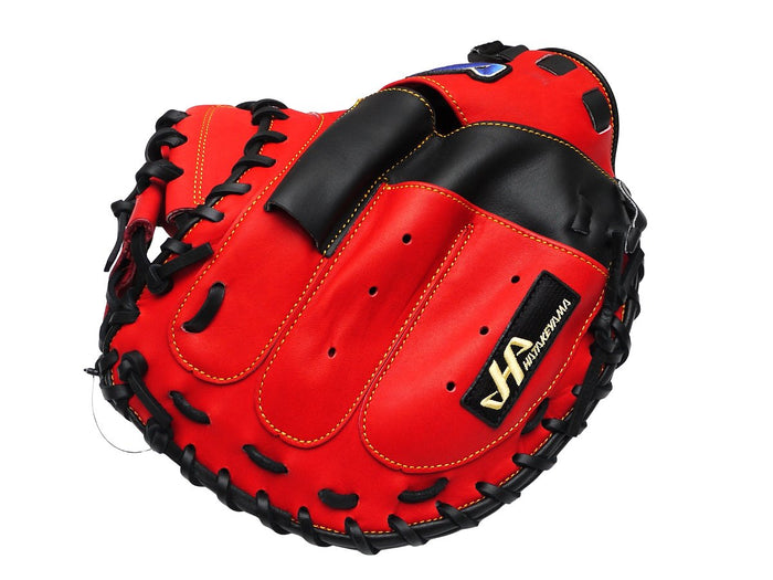 HATAKEYAMA Pro 33.5 inch Viper Catcher Mitt - Red/Black