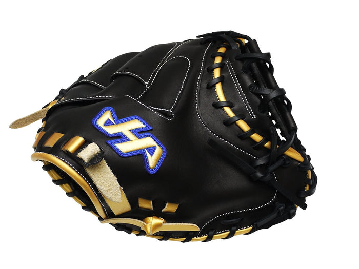 HATAKEYAMA Pro 33.5 inch Viper Flash Catcher Mitt - Black/Gold