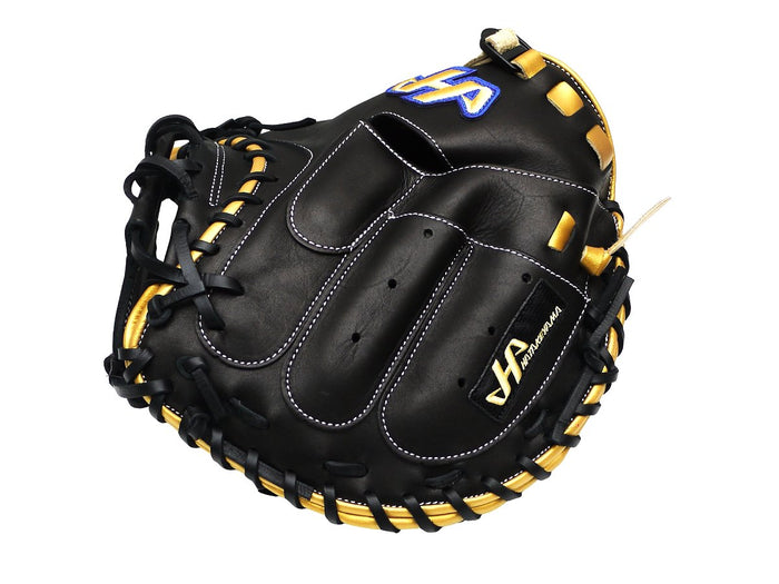 HATAKEYAMA Pro 33.5 inch Viper Flash Catcher Mitt - Black/Gold