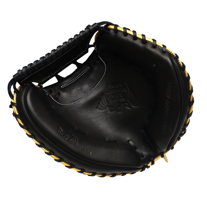 HATAKEYAMA Pro 33.5 inch Viper Flash Catcher Mitt - Black/Gold