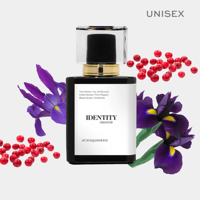 IDENTITY | Inspired by GLSR. YOU | Iris Pink Pepper Ambrette Essential Oils | Glossier You Dupe Pheromone Perfume - aromapassions