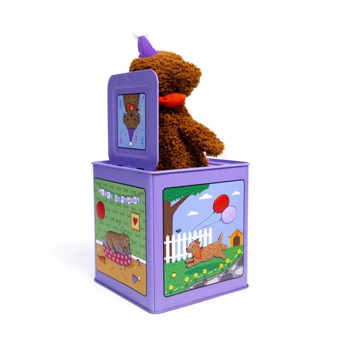 Jack Rabbit Creations Birthday Puppy Jack-in-the-Box