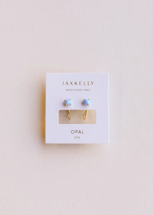 JAX KELLY Huggies - Fire Opal Earring