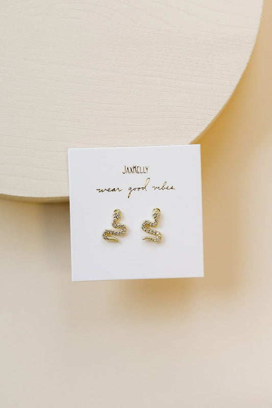 JAX KELLY Pave Snake Stud