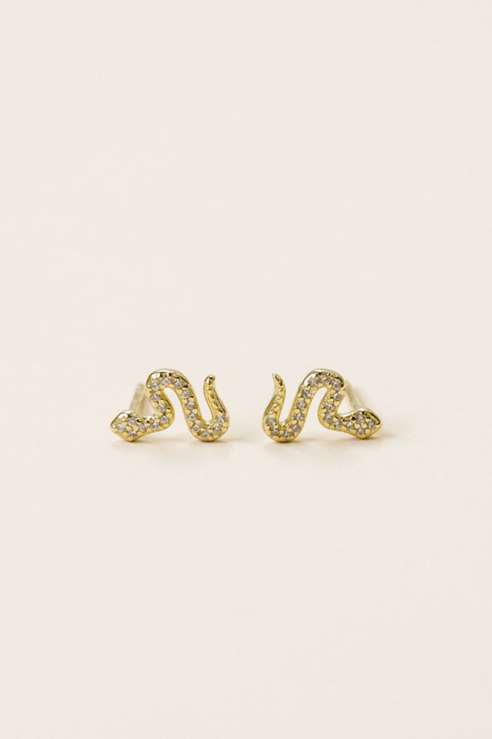 JAX KELLY Pave Snake Stud