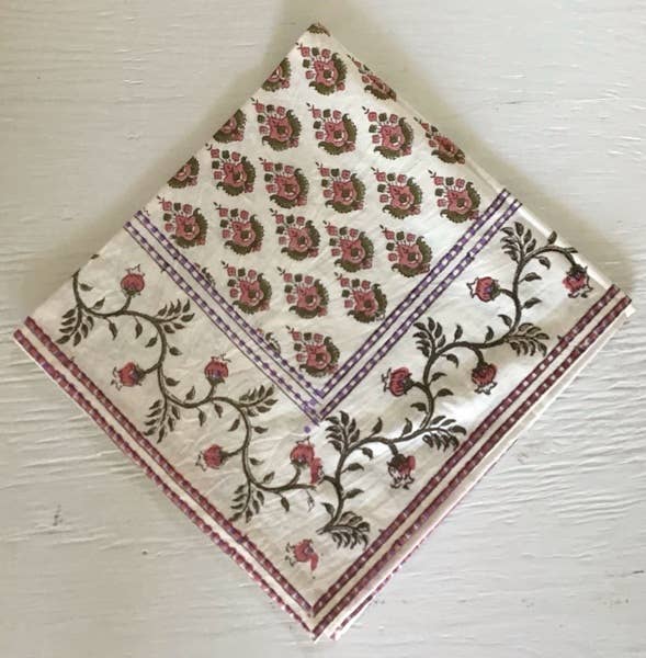 Kiran Block Print Napkins Set of 4