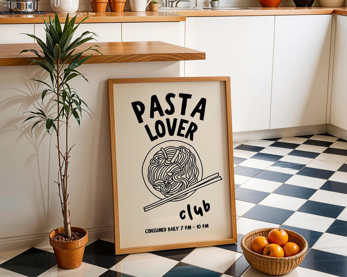Kitchen Wall Art Set of 3, Pasta Lover Club Print, Buon Appetito Poster, Happy Hour Bar Art, Funny Dining Room Decor, Digital Download