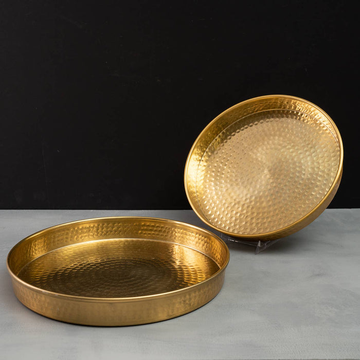 Large Gold Hammered Tray