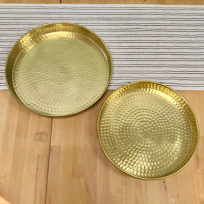 Large Gold Hammered Tray