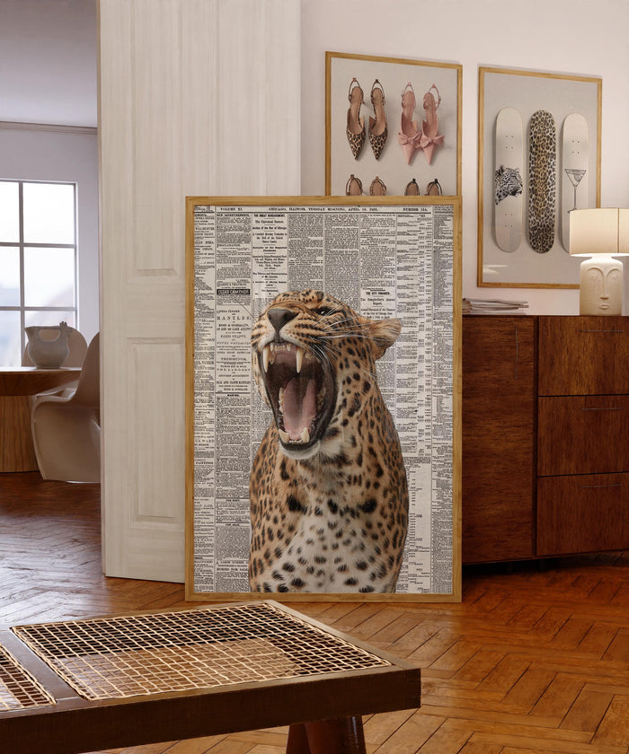 Leopard Fashion Wall Art Set, Chic Bow Heels Print, Martini Glass Poster Trio, Modern Glam Gallery Wall Decor, Stylish Bedroom Print DIGITAL
