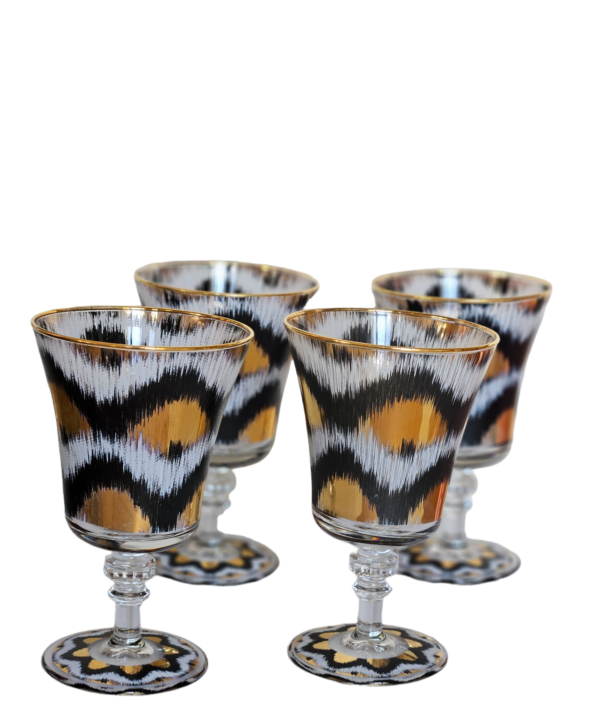 Les Ottomans Black & Gold Goblets - 5"