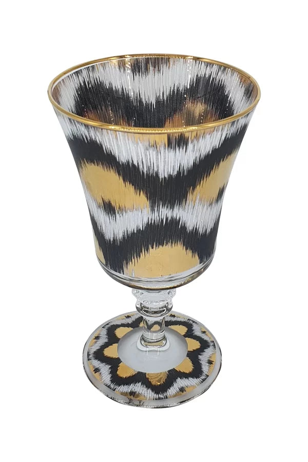 Les Ottomans Black & Gold Goblets - 5"
