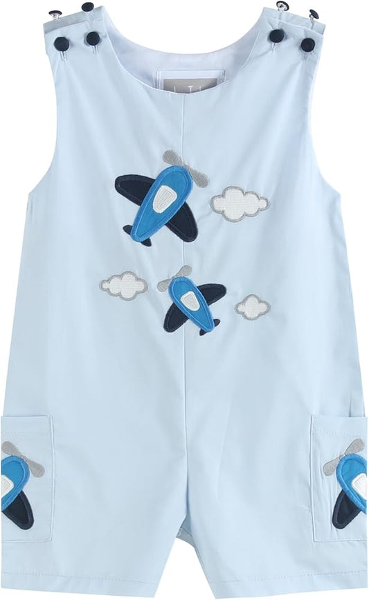 Lil Blue Airplane Shortall