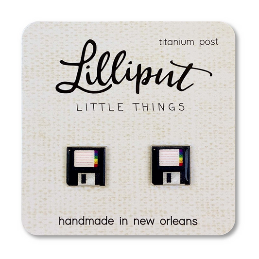 Lilliput Little Things Earrings - Floppy Disks