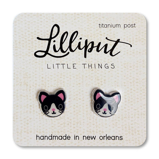 Lilliput Little Things Earrings - Tuxedo Cats