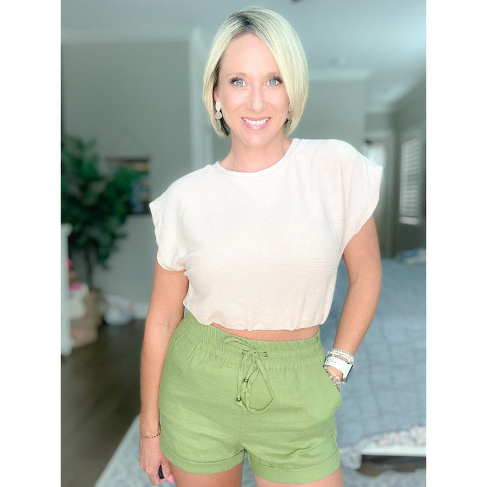 Linen Tie Waist Shorts
