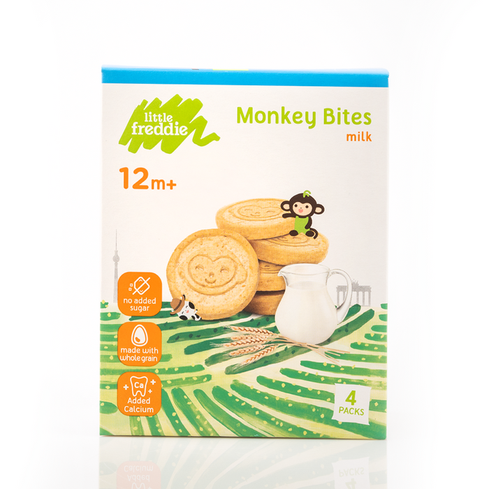 Little Freddie Monkey Bites Milk Biscuits (20g x 4 packs)