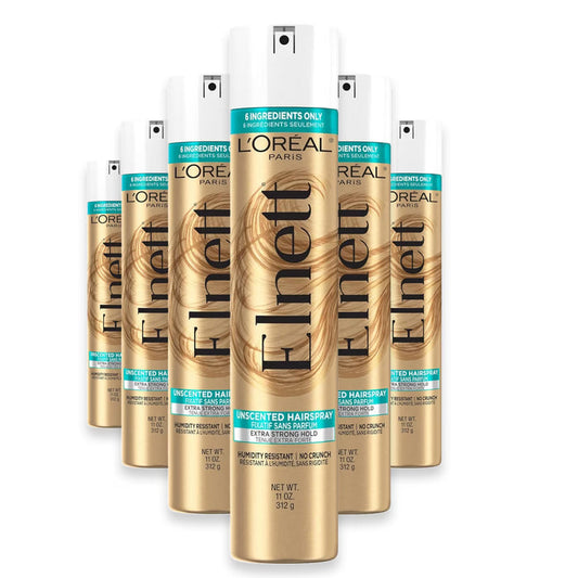 L'Oréal Paris Elnett Extra Strong Hold Fragrance Free Hairspray - 11 oz - 6 Pack