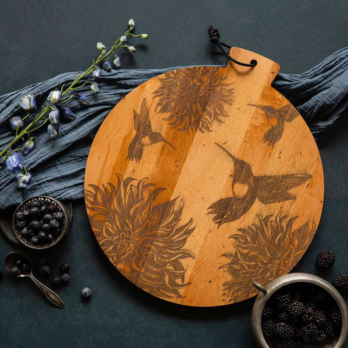 Maple Artisan Round Charcuterie Board - Laura Zindel Hummingbird