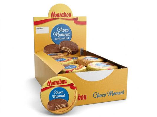 Marabou Choco Moments 30 × 30g (30 × 1.06 oz) – Commercial Bulk Pack – Authentic Swedish Milk Chocolate Bites