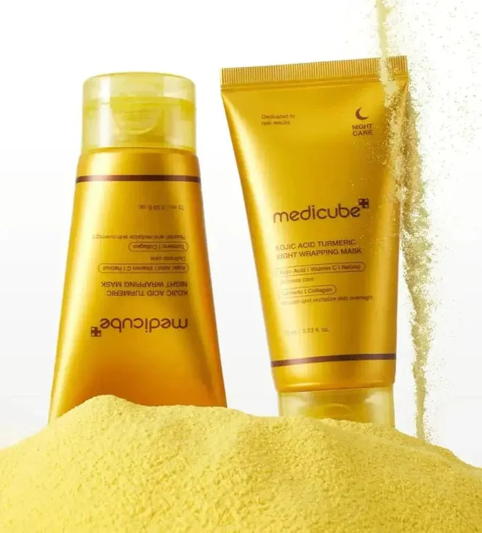 MEDICUBE Kojic Acid Turmeric Night Wrapping Mask 75 ML - DOKAN