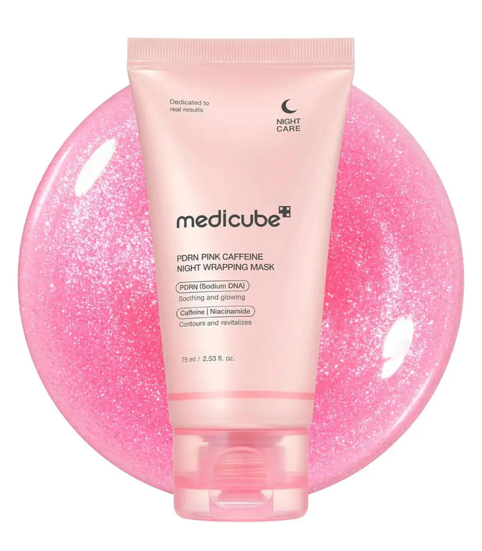 MEDICUBE PDRN Pink Caffeine Night Wrapping Mask 75 ml - DOKAN