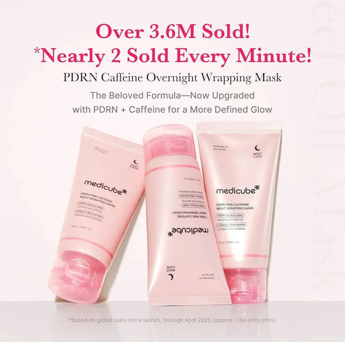 MEDICUBE PDRN Pink Caffeine Night Wrapping Mask 75 ml - DOKAN